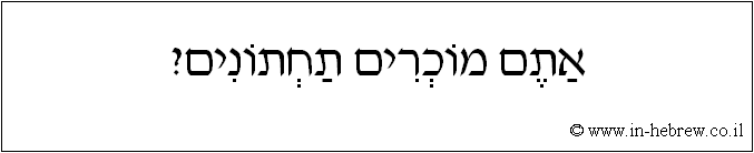 עברית: אתם מוכרים תחתונים?