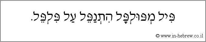 עברית: פיל מפולפל התנפל על פלפל.