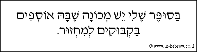 עברית: בסופר שלי יש מכונה שבה אוספים בקבוקים למחזור.