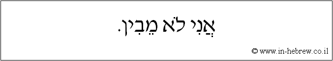 עברית: אני לא מבין.