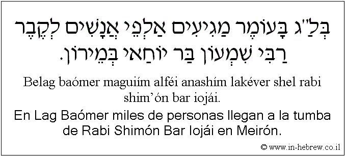Español y hebreo: En Lag Baómer miles de personas llegan a la tumba de Rabi Shimón Bar Iojái en Meirón.